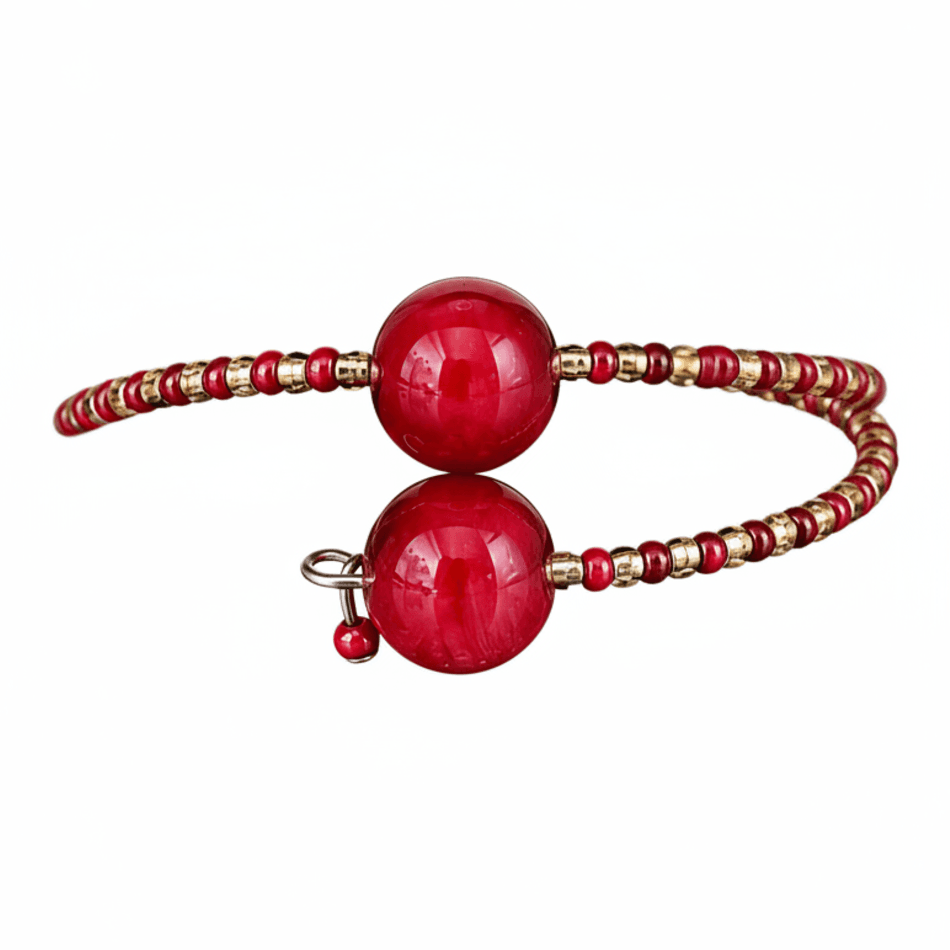 Crimson Bangle — handmade Murano glass jewelry