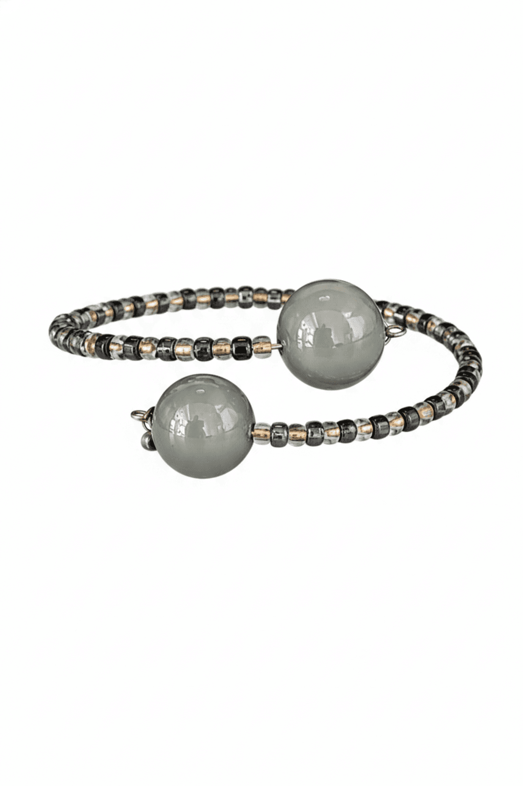 Bracciale Avvolto Salvia e Oro