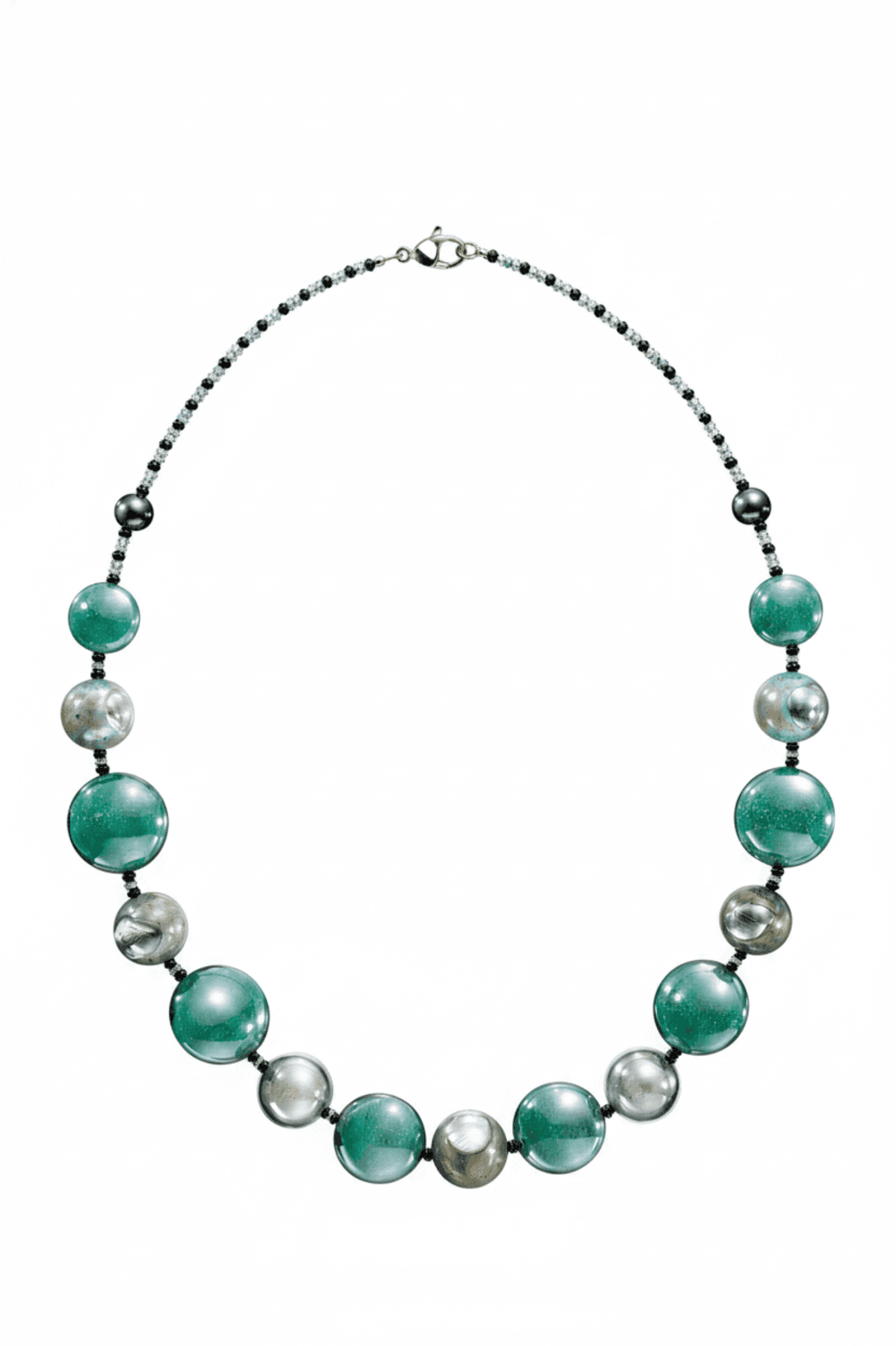 Collana Smeraldo e Argento